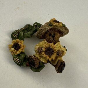 Boyds Bears 1999 Bloomin FOB Sunflower Bear Resin Pin OC27